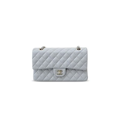 CHANEL MEDIUM CLASSIC FLAP LIGHT GRAY AS1112 (25*15.5*6.5cm)